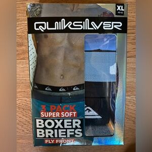 Quiksilver Men's Boxer Briefs 3-Pack - Black and Gray
